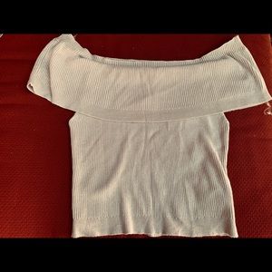 Off-shoulder Nude Crop Top